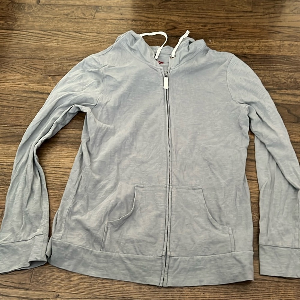 Merona Size L Grey Zip Up Hoodie